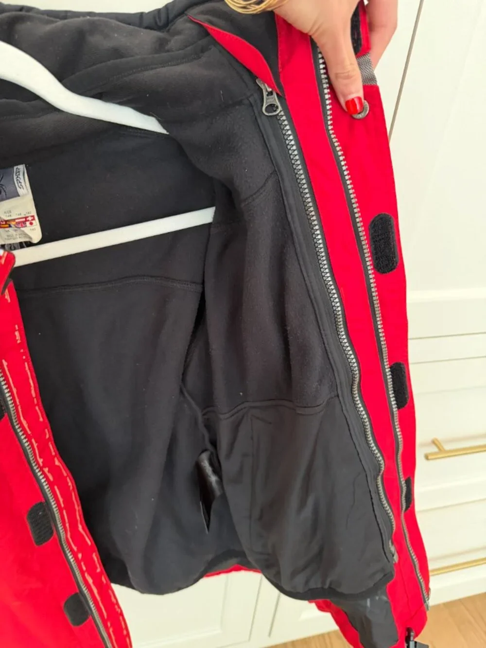 Spyder Youth Ski Jacket | Red, Black, and Gray | Size Youth 12 + Columbia Fleece